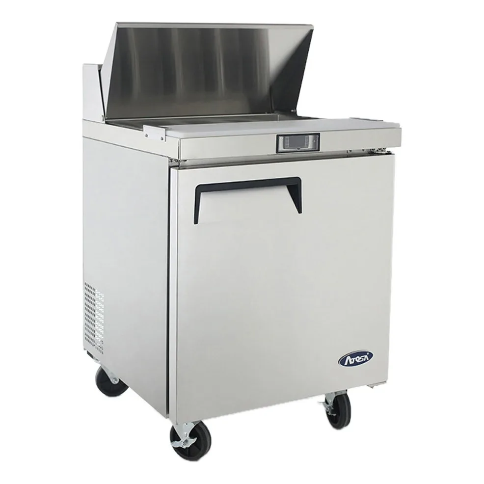 Atosa USA MSF8301GR 27“ One Section Sandwich/Salad Prep Table w/ 1 Door, 8 Pans, 7.2 cu. ft.