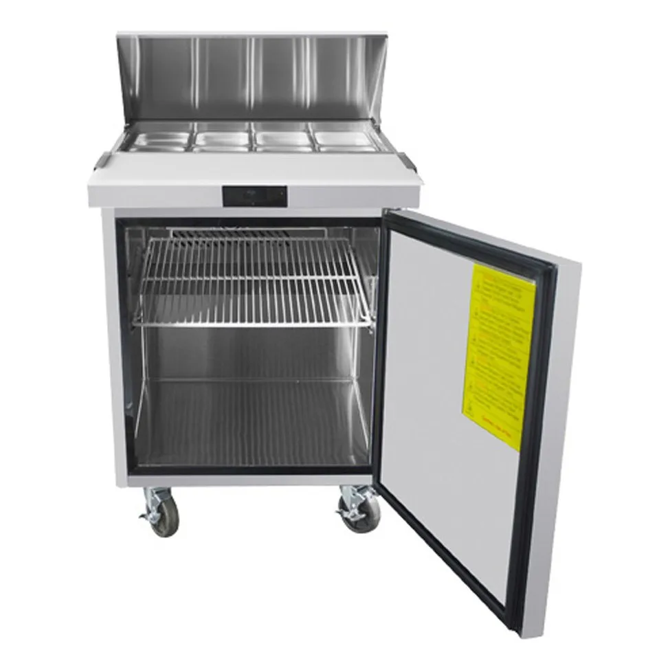 Atosa USA MSF8301GR 27“ One Section Sandwich/Salad Prep Table w/ 1 Door, 8 Pans, 7.2 cu. ft.