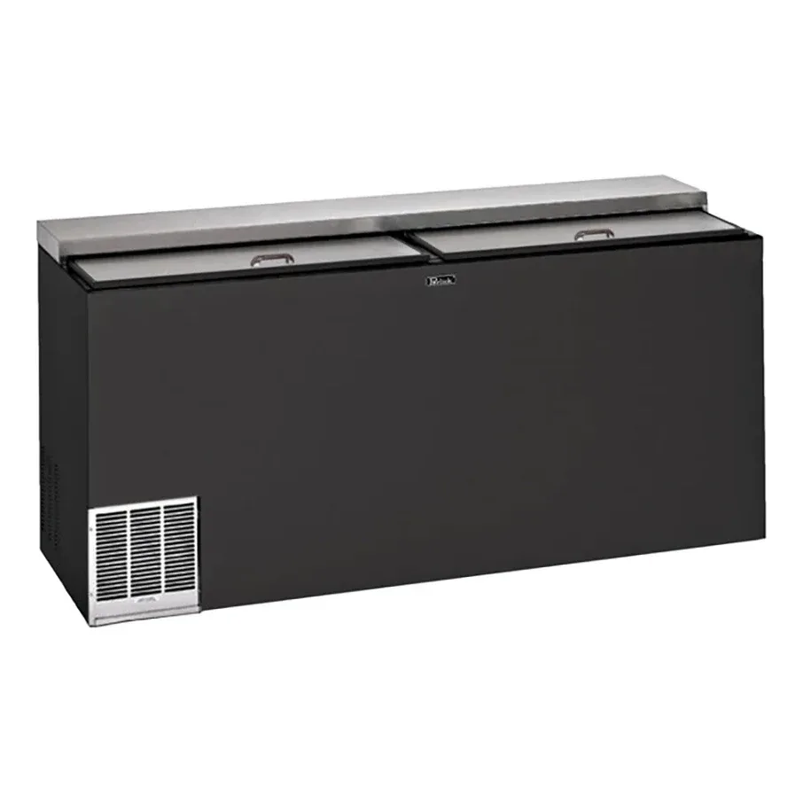 Perlick BC60RT-3 60″ Forced Air Bottle Cooler – Holds (252) 12 oz Bottles, Lid Locks, Black, 120v