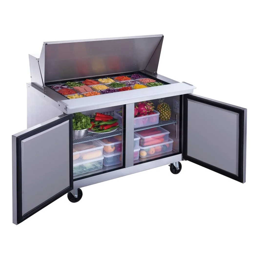 Dukers DSP48-18M-S2 48 1/4" Sandwich/Salad Prep Table w/ Refrigerated Base, 115v
