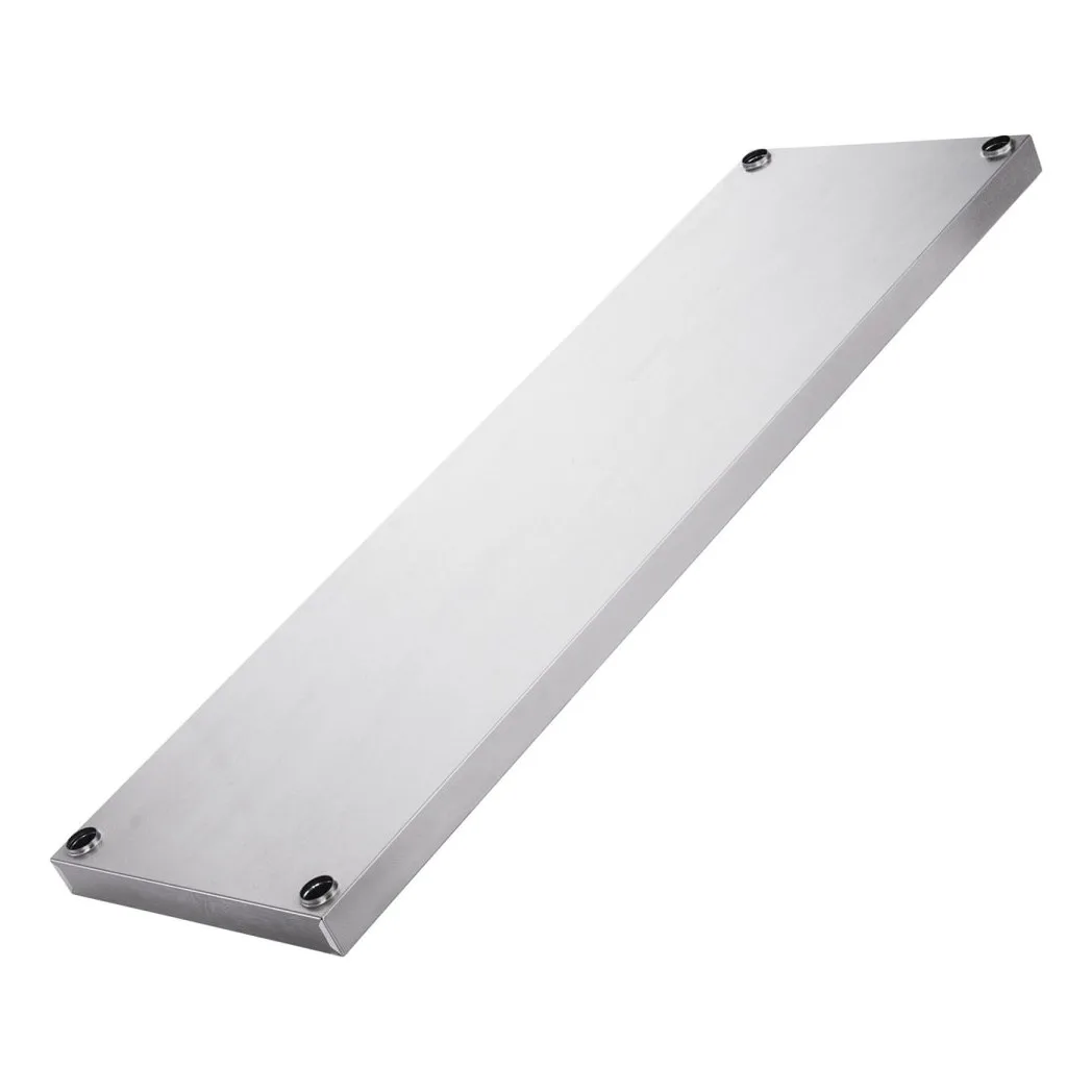 Dukers DCOS-1862 61 1/2"L Table Mount Shelf - 2 Decks, Side Mount, 18"W, Stainless