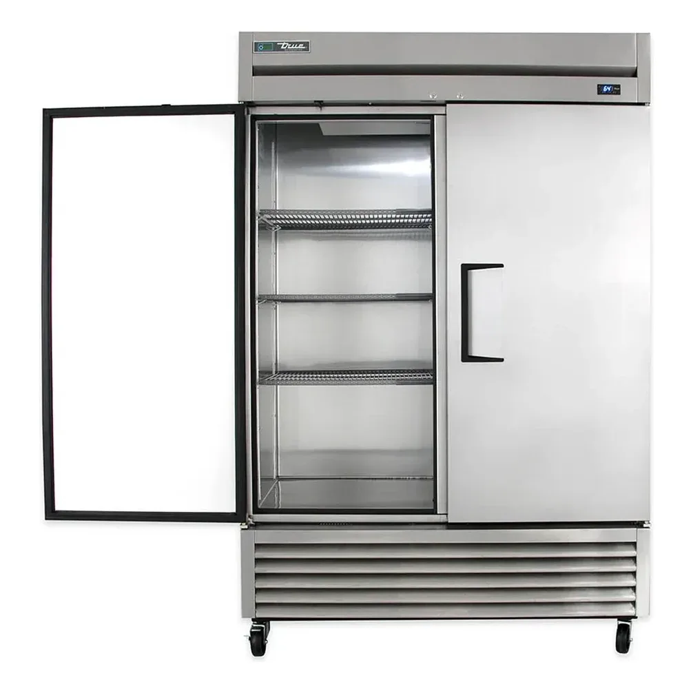 True T-49-HC 54″ Two Section Reach-In Refrigerator w/ 2 Solid Doors, Bottom Mount, Stainless Steel Front-Aluminum Sides 5