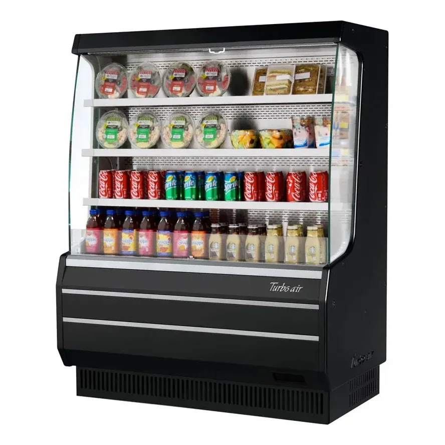 Turbo Air TOM-50MW(B)-N 50″ Vertical Open Air Merchandiser, Specify Exterior, Self-Contained, 3 Shelves, 12.3 cu. ft.