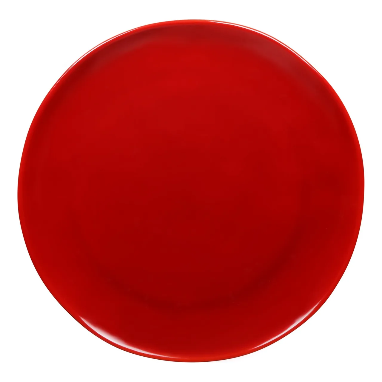GET DG9R-RG Plate, 9" Dia. X 7/8" H., Round Coupe, Red Melamine, Break/Chip/Stain‑Resistant,