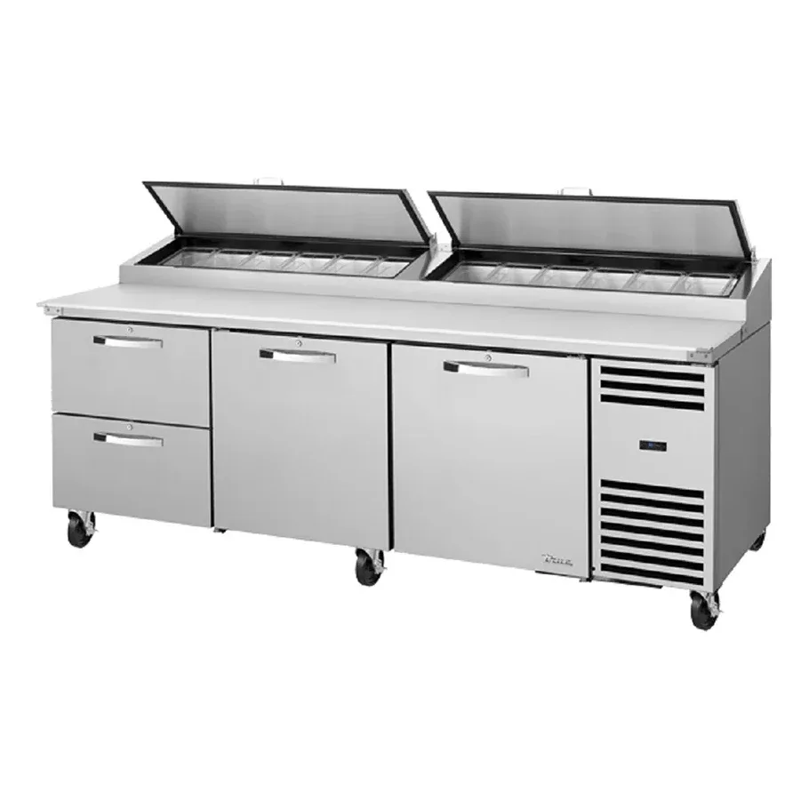 True TPP-AT2-93D-2-HC~SPEC3 93 3/8″ Spec Series® Pizza Prep Table w/ Refrigerated Base, 115v