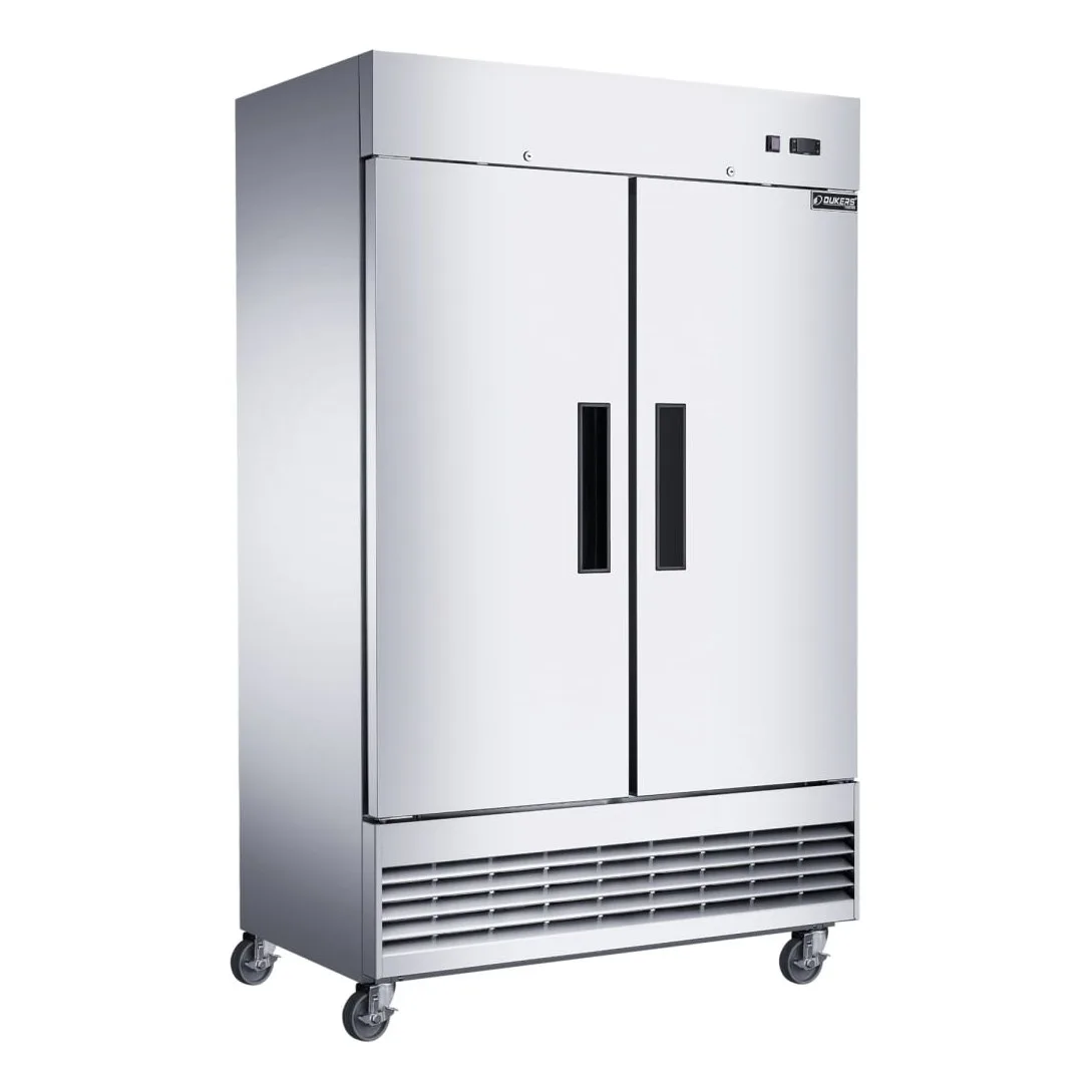 Dukers D47ER 47 1/4" Two Section Reach In Refrigerator, (2) Left/Right Hinge Solid Doors, 115v
