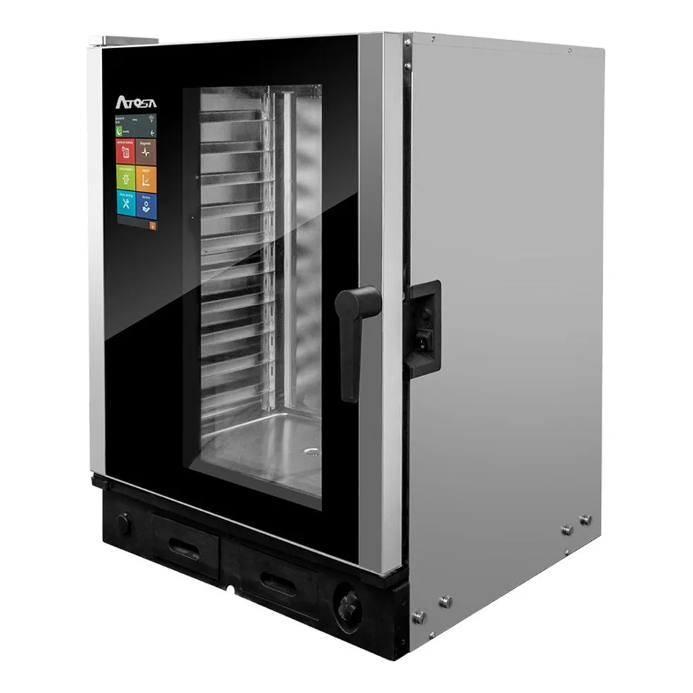 Atosa USA AEC-1011 E Half Size Smart Touch Electric Combi Oven w/ (10) Pans, 208/240v