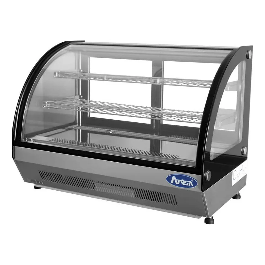 Atosa USA CRDC-46 35" Full Service Countertop Refrigerated Display Case, 2 Shelves
