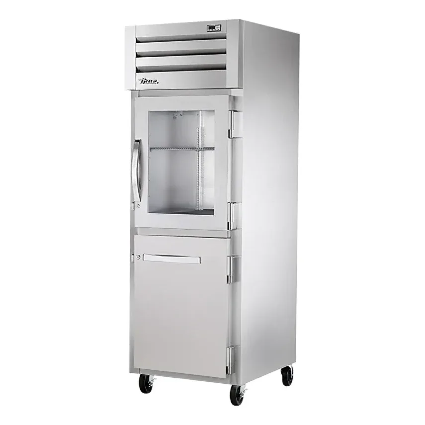 True STA1R-1HG/1HS-HC 27 1/2″ One Section Reach In Refrigerator, (1) Glass Door, (1) Solid Door, Right Hinge, 115v