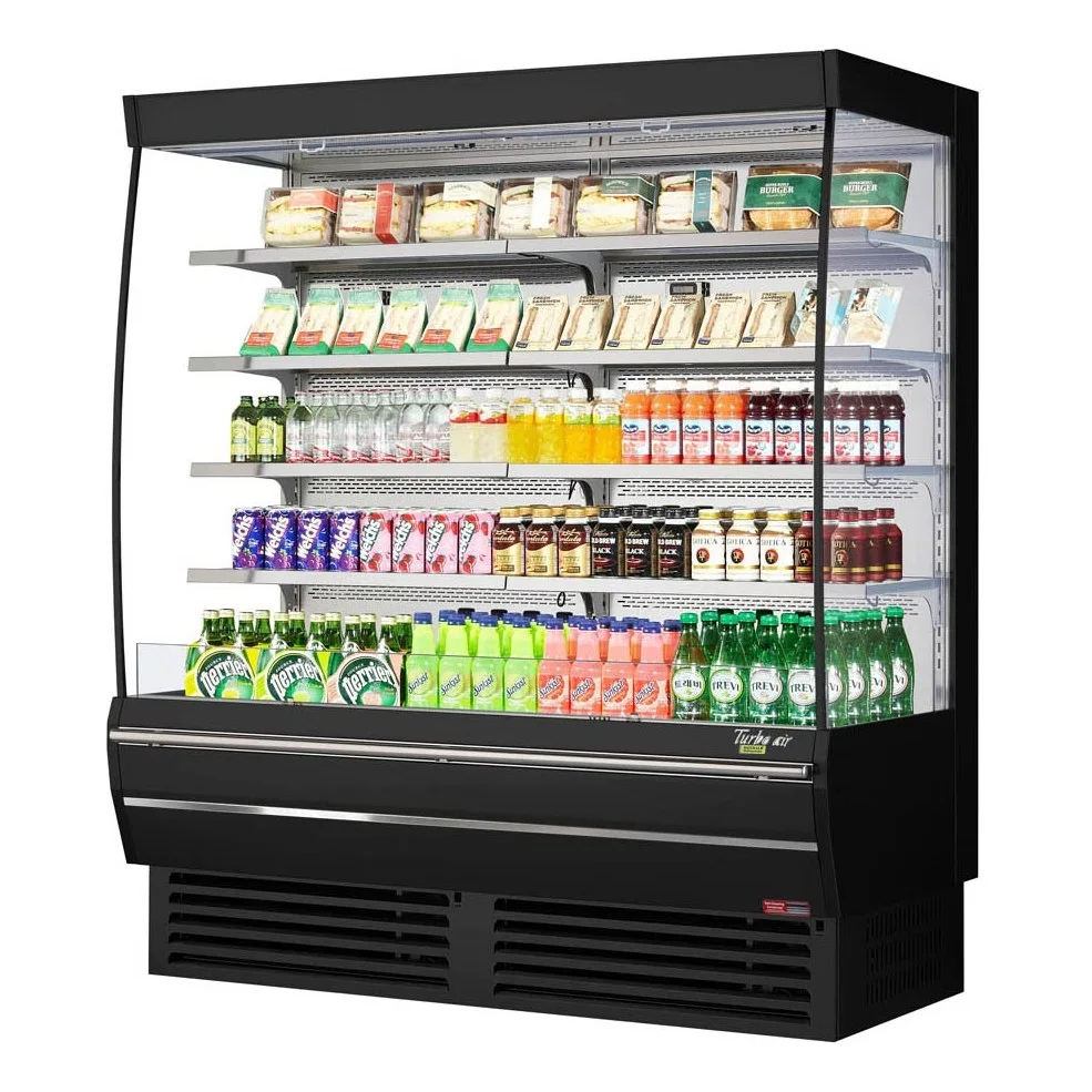 Turbo Air TOM-72DXB-N 68″ Vertical Open Air Merchandiser, Specify Exterior, Self-Contained, 4 Shelves, 22 cu ft.