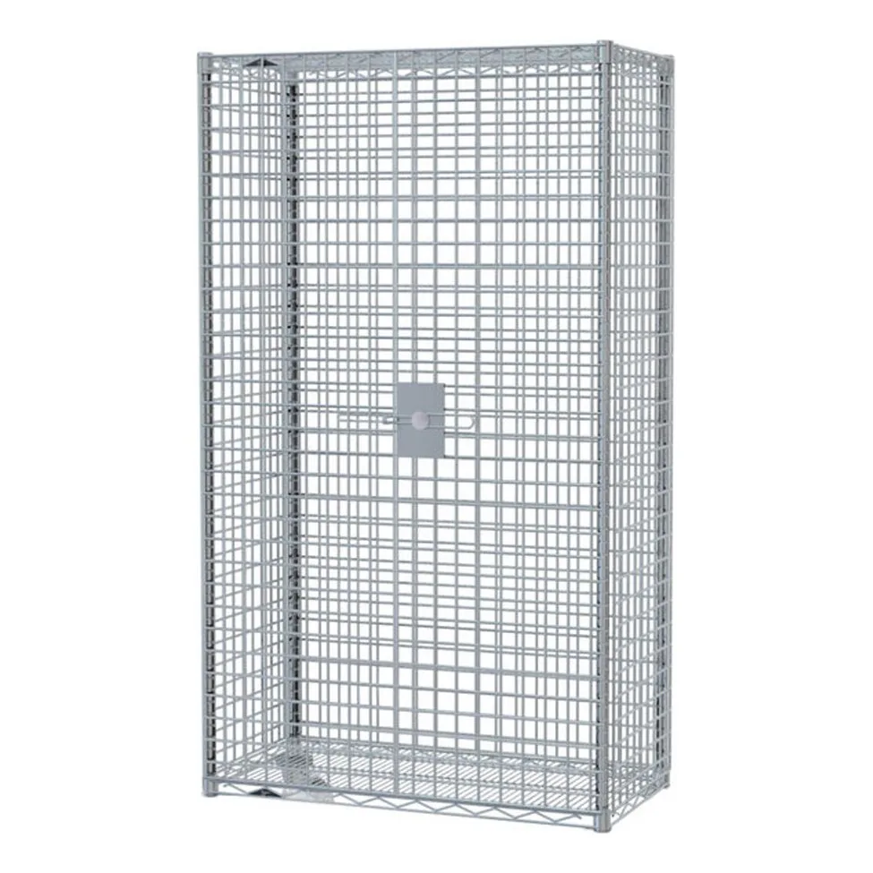 Metro SEC33S-SD Super Erecta Stainless Steel Mobile Security Cage, 21 1/2" x 40 3/4" x 62"