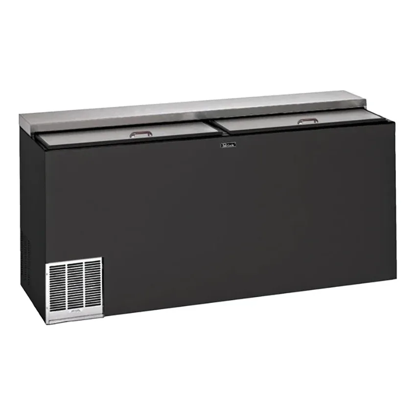 Perlick BC72RT-3 72″ Forced Air Bottle Cooler – Holds (339) 12 oz Bottles, Lid Locks, Black, 120v