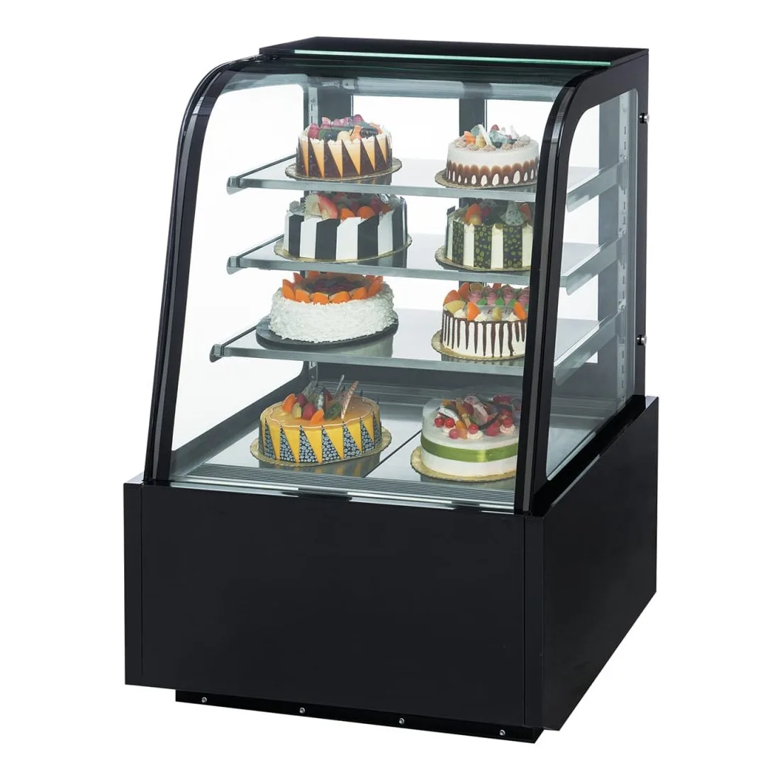 Dukers DDM36R-CB 36" Full Service Bakery Case w/ Curved Glass - (4) Levels, 115v