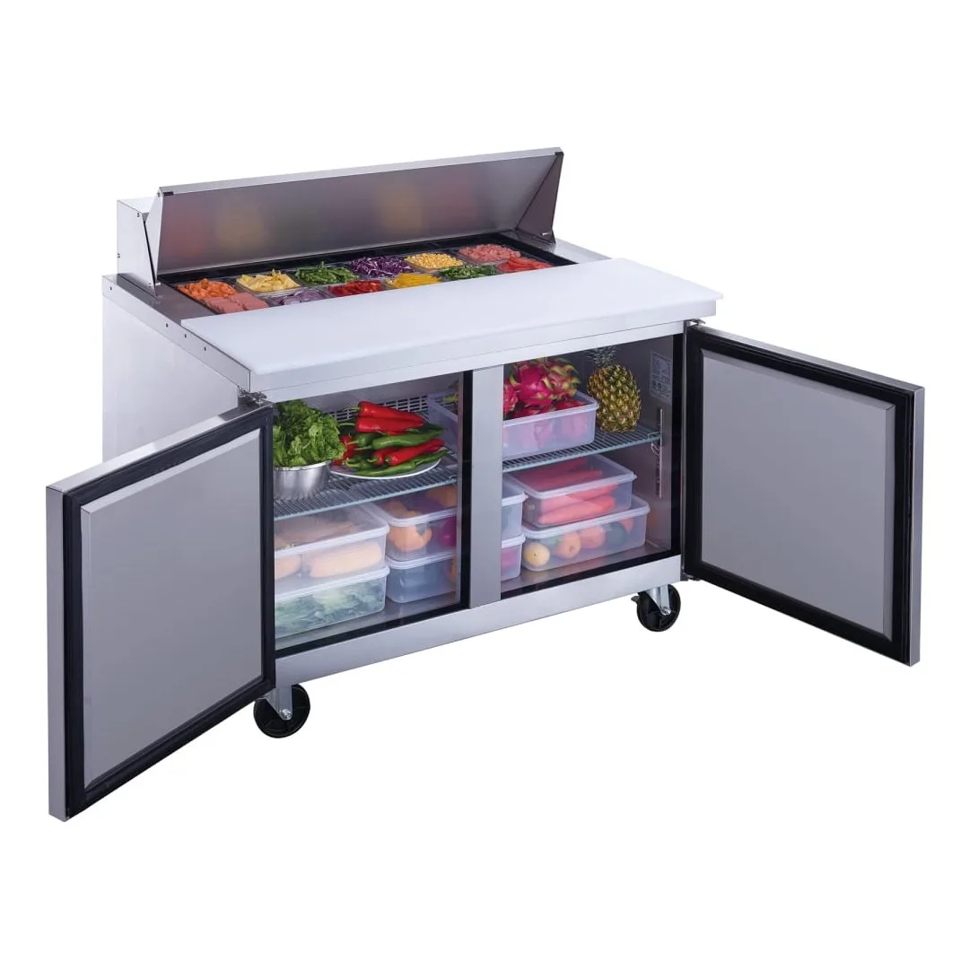 Dukers DSP48-12-S2 48 1/4" Sandwich/Salad Prep Table w/ Refrigerated Base, 115v