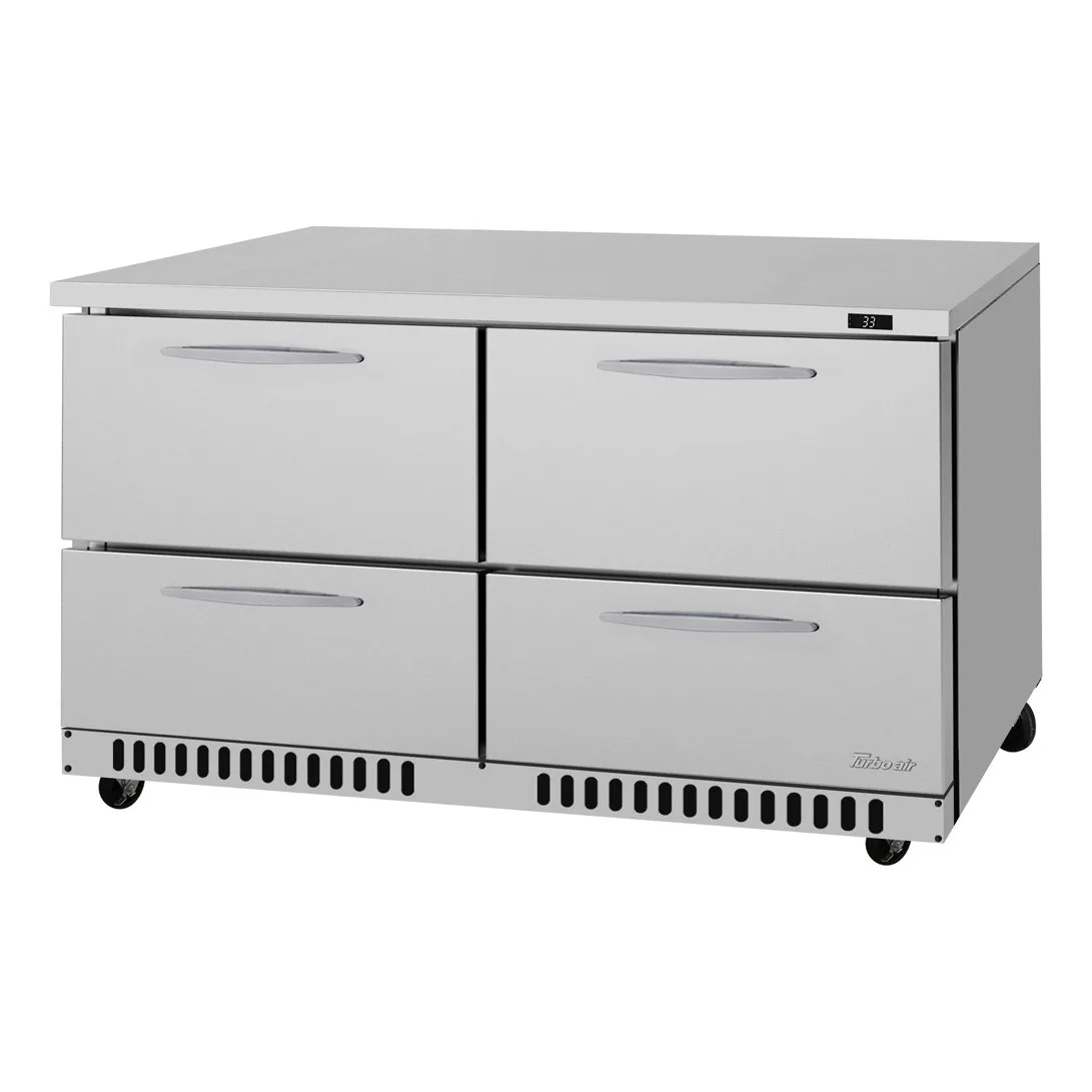 Turbo Air PUR-60-FB-N 60″ 2-Section Undercounter Refrigerator w/ 2 Doors, 14.8 cu. ft.