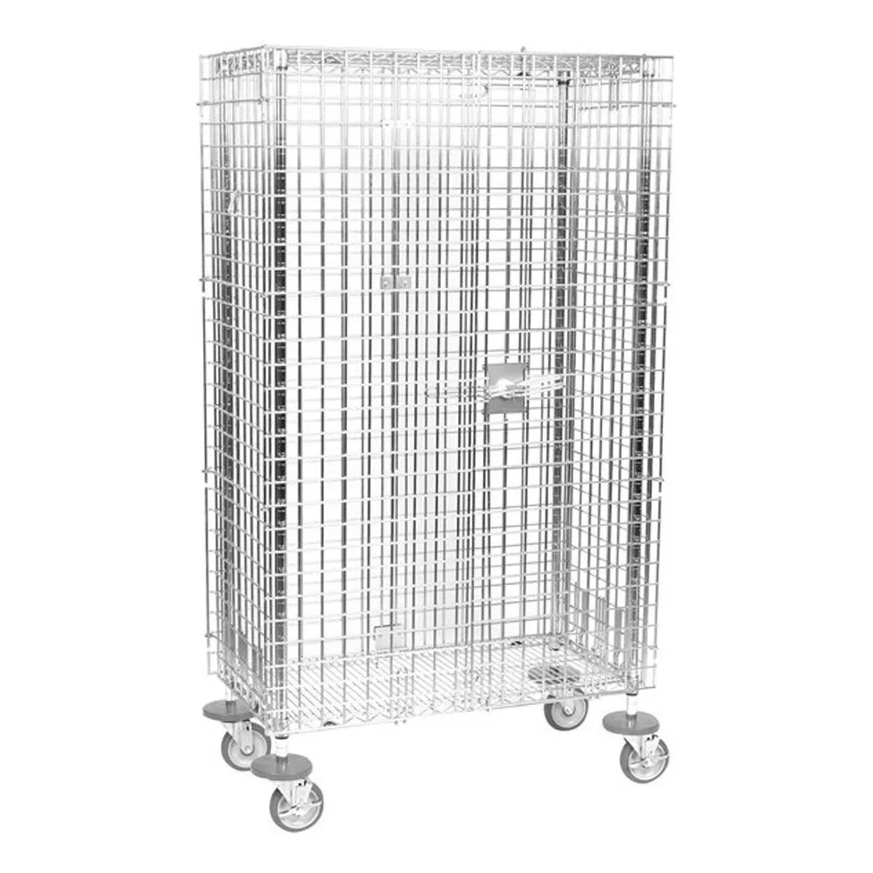 Metro SEC33EC Chrome Mobile Super Erecta Shelf Mobile Security Cabinet, 40 3/4" x 21 1/2" x 68 1/2"