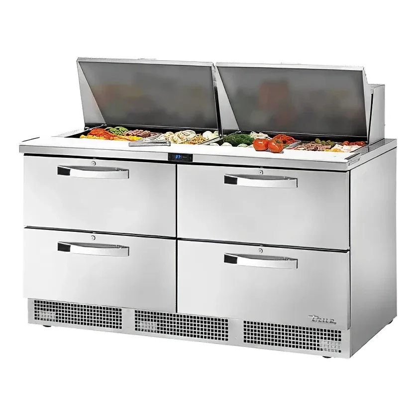True TFP-64-24M-D-4~SPEC3 64″ Spec Series® Sandwich/Salad Prep Table w/ Refrigerated Base, 115v