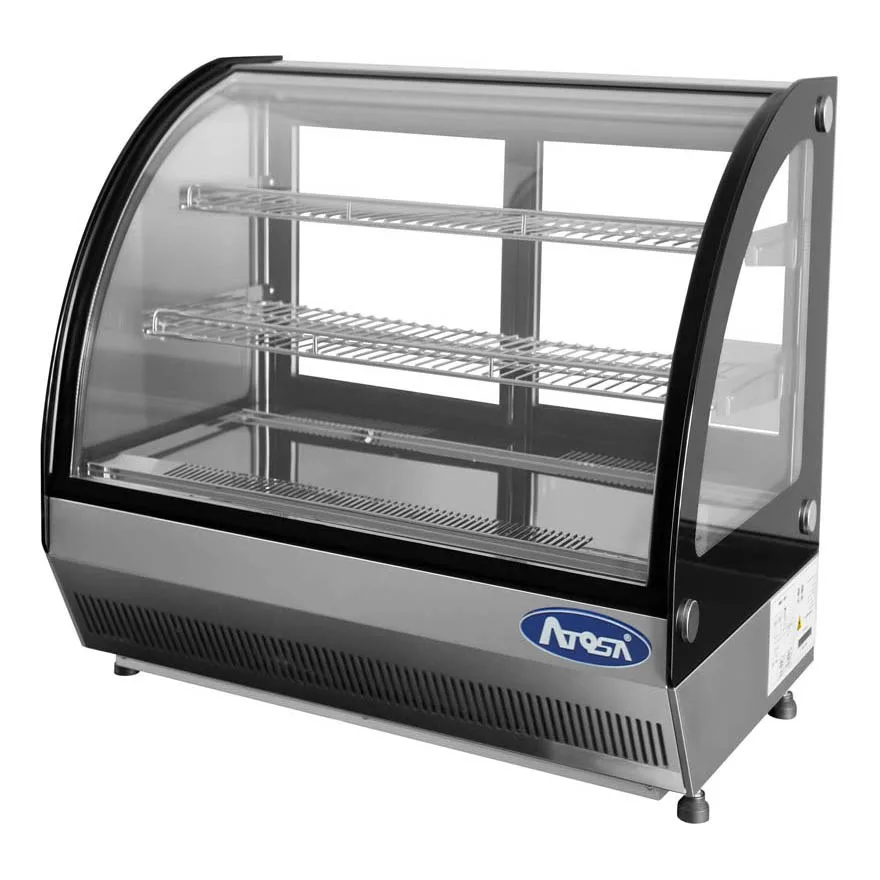 Atosa USA CRDC-35 27" Full Service Countertop Refrigerated Display Case, 2 Shelves
