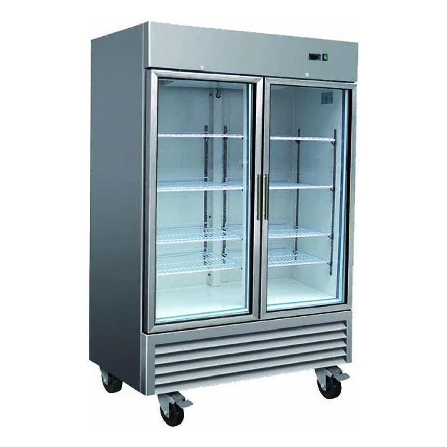 Serv-Ware RR2G-HC 53″ Two Section Reach-In Refrigerator w/ 2 Glass Doors