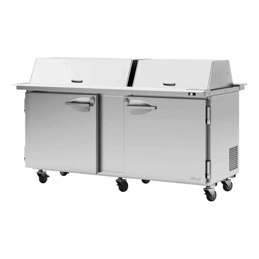 Turbo Air PST-72-30-N-DS 72″ Mega Top Sandwich/Salad Prep Table w/ 2 Doors, 30 Pans