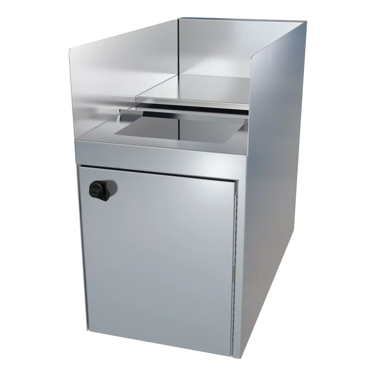 LaCrosse CL12TRA Classic 24 Trash Receptacle, 12"W X 24"D, Locking Door