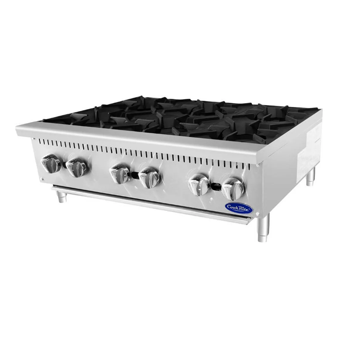 Atosa USA ACHP-6 36" Countertop Gas Hotplate w/ (6) Burners, Manual Controls, 192.000 BTU