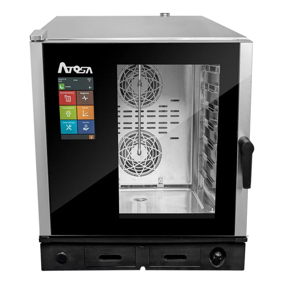 Atosa USA AEC-0711 E Half Size Smart Touch Electric Combi Oven w/ (7) Pans, 208/240v