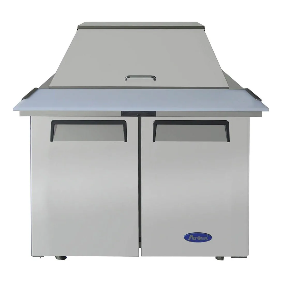 Atosa USA MSF3615GR 36" Two Section Mega Top Sandwich/Salad Prep Table w/ 2 Doors, 15 Pans