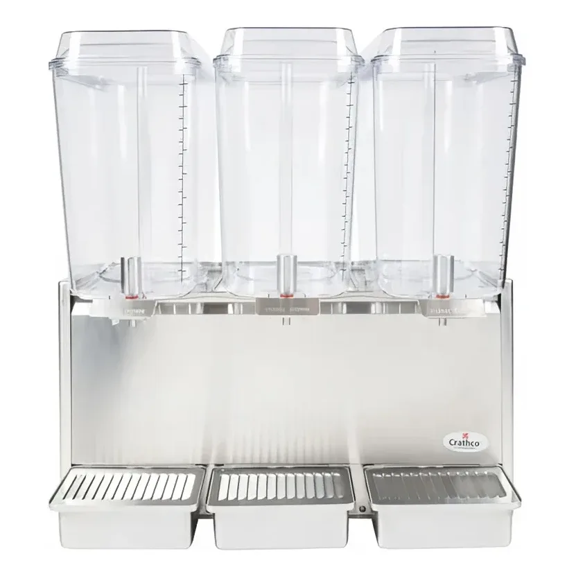Crathco D35-3 Refrigerated Drink Dispenser w/ (3) 5 gal Bowls, Pre Mix, 115v