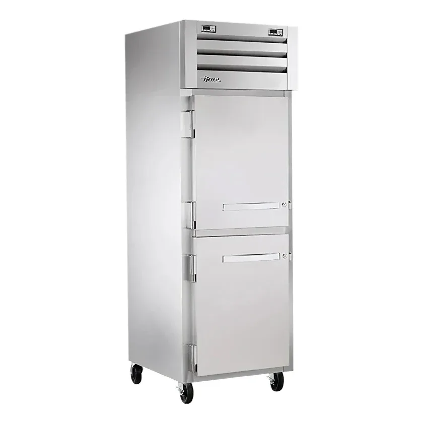 True STG1DT-2HS-HC 28″ One Section Commercial Combo Refrigerator Freezer – Left Hinge Solid Doors, Dual Temp, 115v