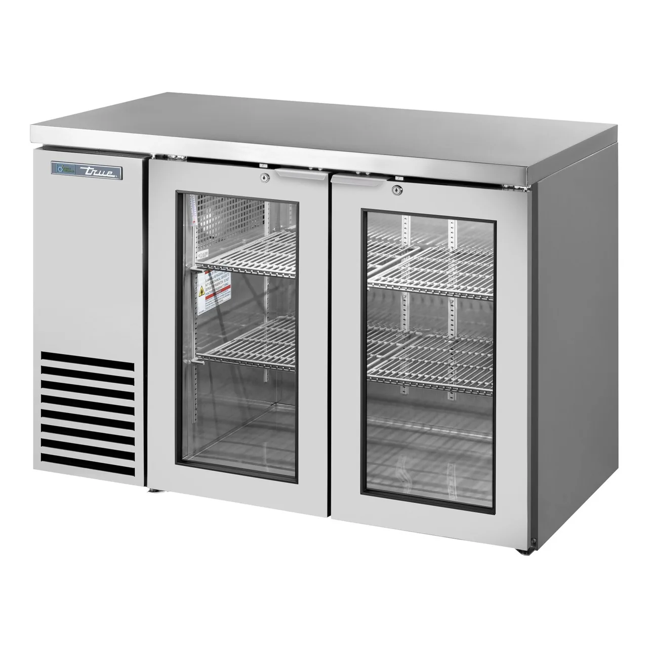 True TBB24-48-2G-Z1-SFT-S-1 Refrigerated Back Bar Cabinet