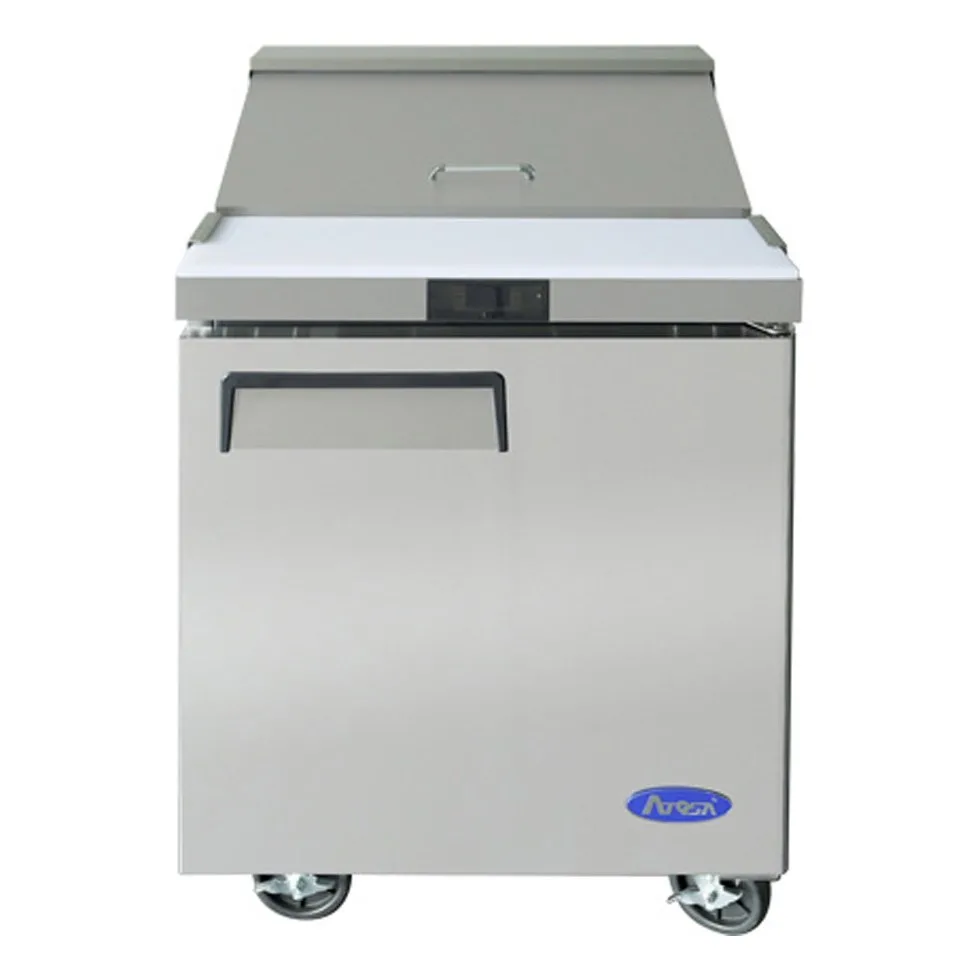 Atosa USA MSF8301GR 27" One Section Sandwich/Salad Prep Table w/ 1 Door, 8 Pans, 7.2 cu. ft.