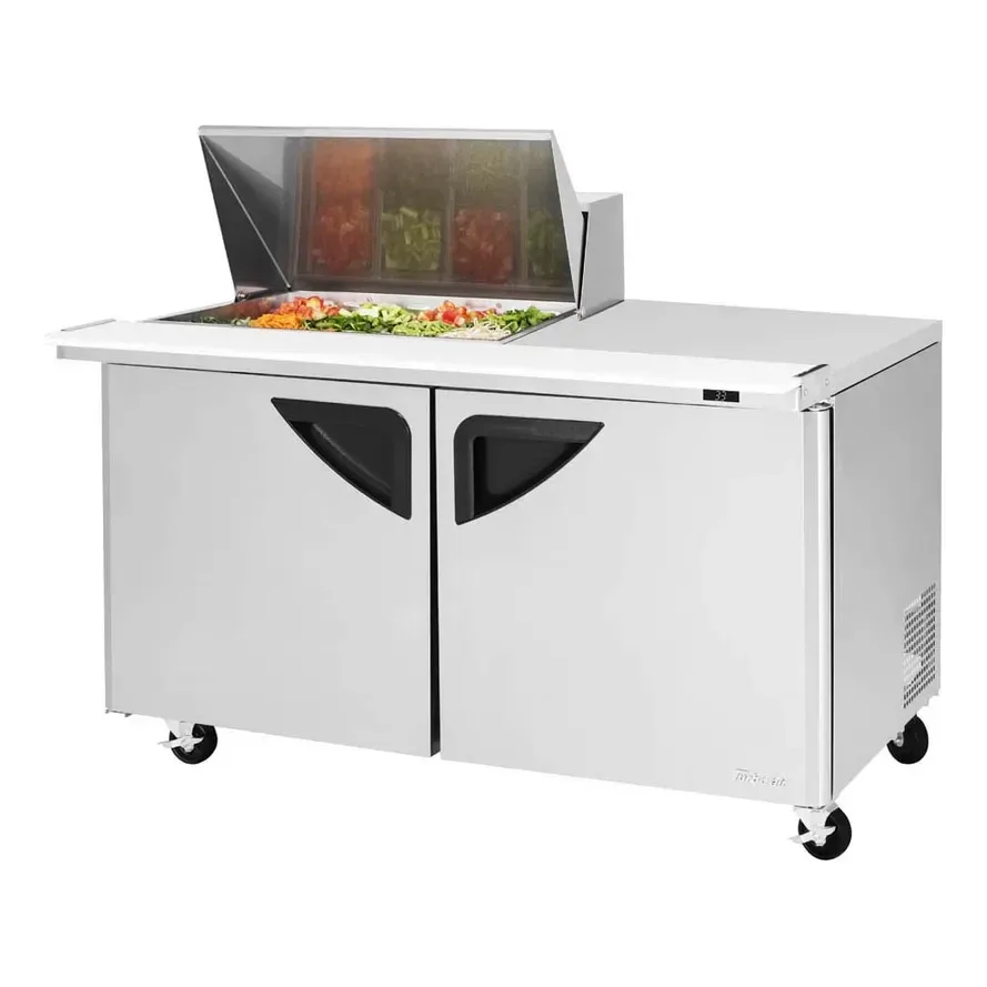 Turbo Air TST-60SD-12M-N 60″ Mega Top Sandwich/Salad Prep Table w/ 2 Doors, 12 Pans