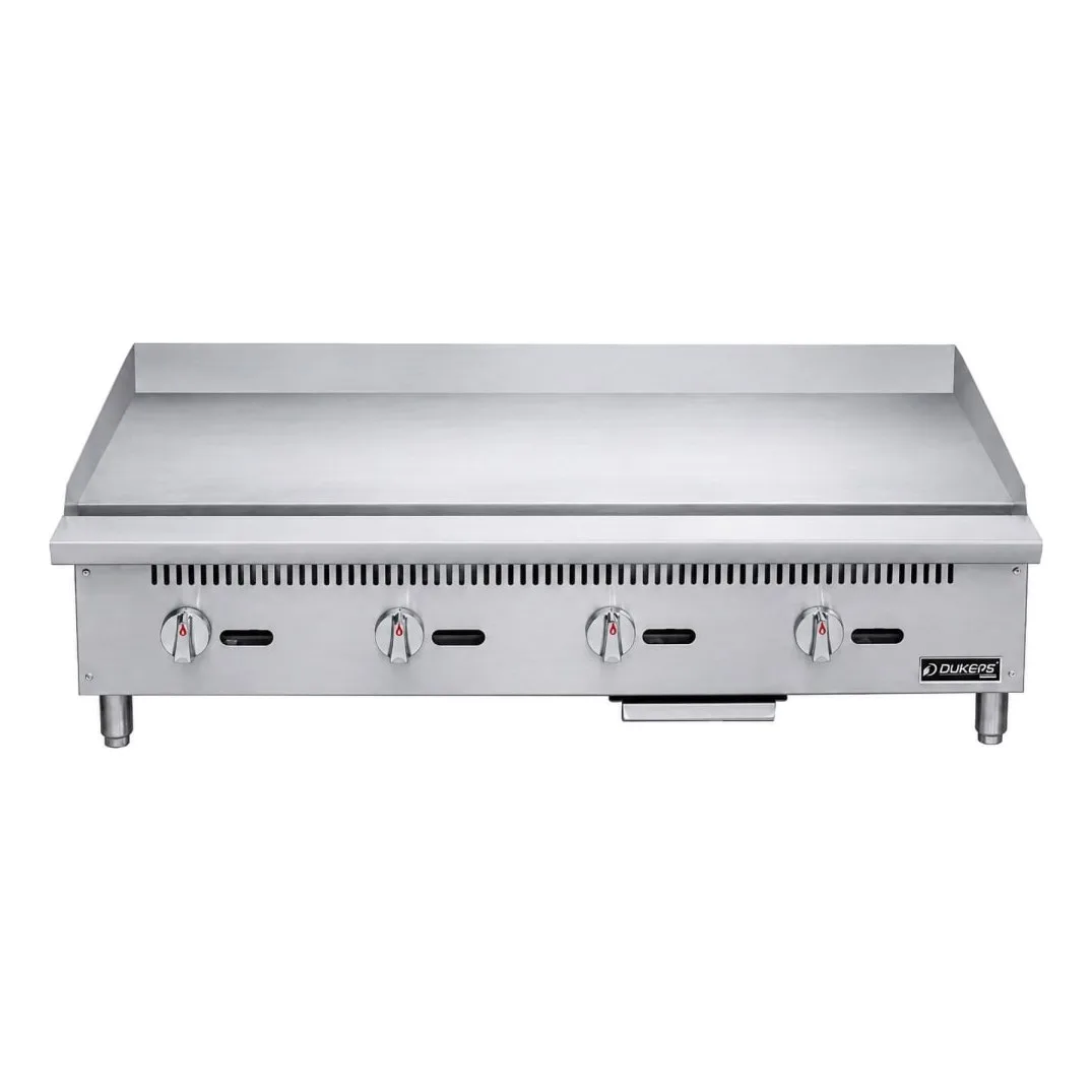 Dukers DCGT48 48" Gas Griddle w/ Thermostatic Controls - 1" Steel Plate, Convertible