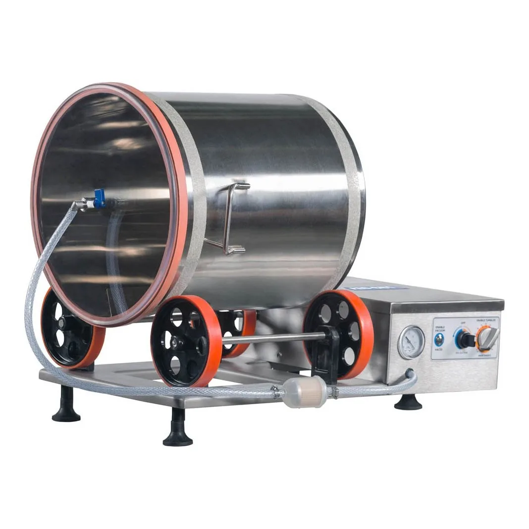 ProCut KMV-25 Electric Stainless Steel Vacuum Tumbler with 55 Ib. Capacity, 100 Watts, 1/6 Hp