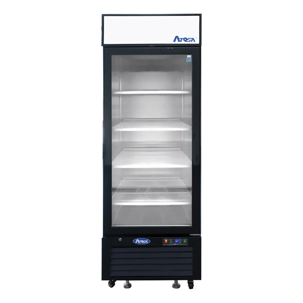 Atosa USA MCF8720GRL 27" 1 Left Hinged Glass Door Freezer in Black, 19.4 cu. ft.