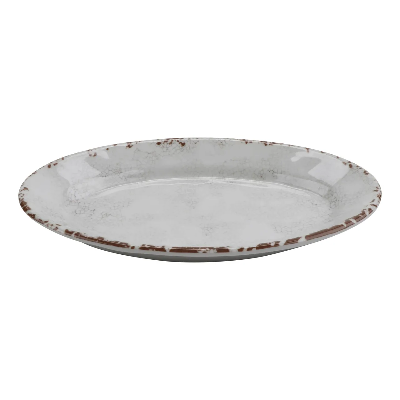 GET OP-911-FM French Mill Oval Platter, Fine China, 9.8" W x 9.8" D x 6.6" H - Dozen