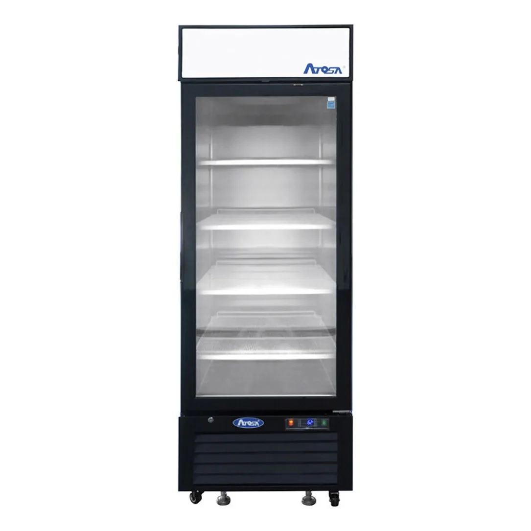 Atosa USA MCF8722GRL - 27" Glass Door Refrigerator, 19.4 cu ft, Black Steel Exterior, ENERGY STAR®