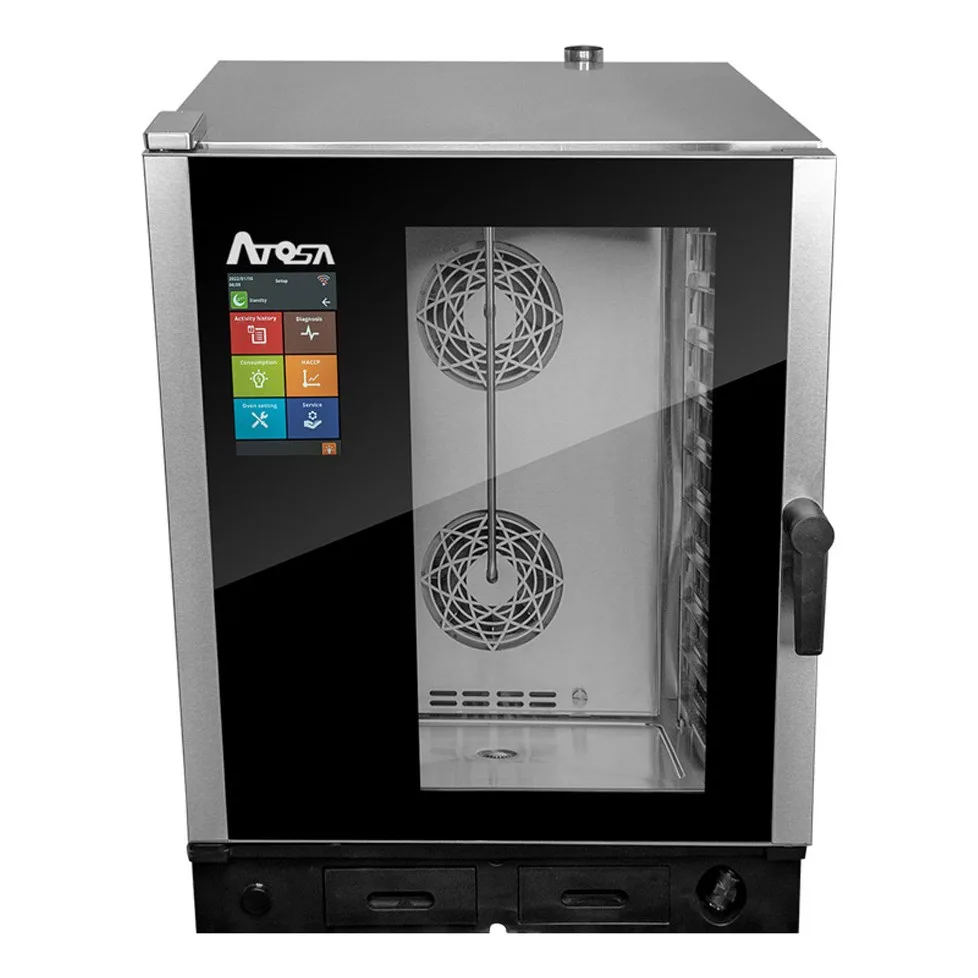 Atosa USA AEC-1011 E Half Size Smart Touch Electric Combi Oven w/ (10) Pans, 208/240v
