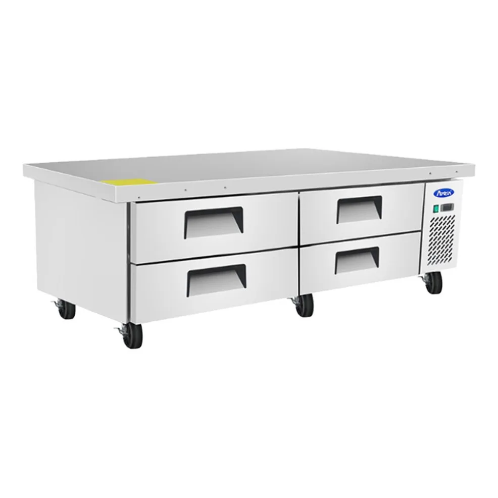 Atosa USA MGF8453GR 72“ 4 Drawers Refrigerated Chef Base w/ (8) 12 x 20 pans, 12 cu. ft.