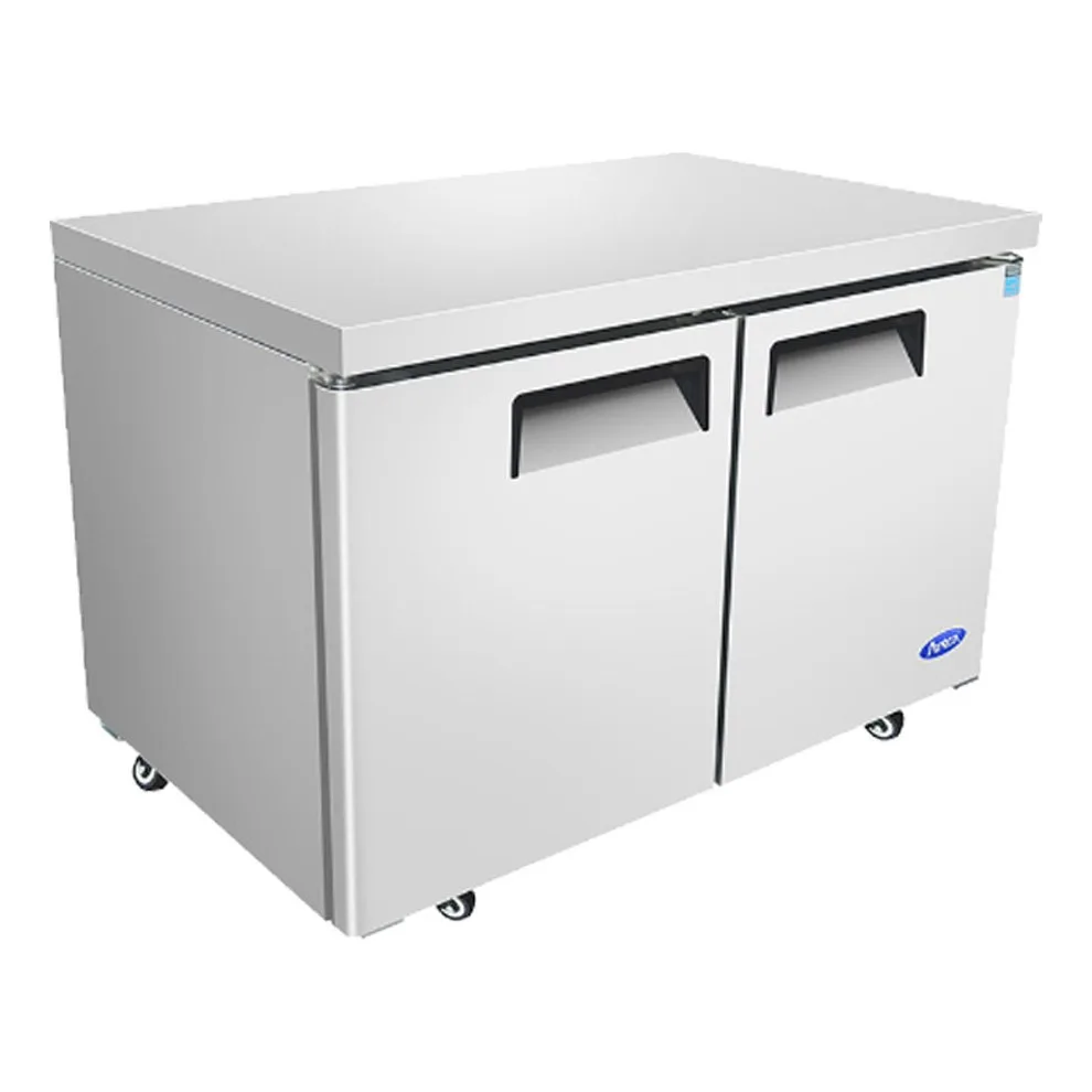 Atosa USA MGF8406GR 48“ 2-Section Undercounter Freezer w/ 2 Doors, 13.38 cu. ft.