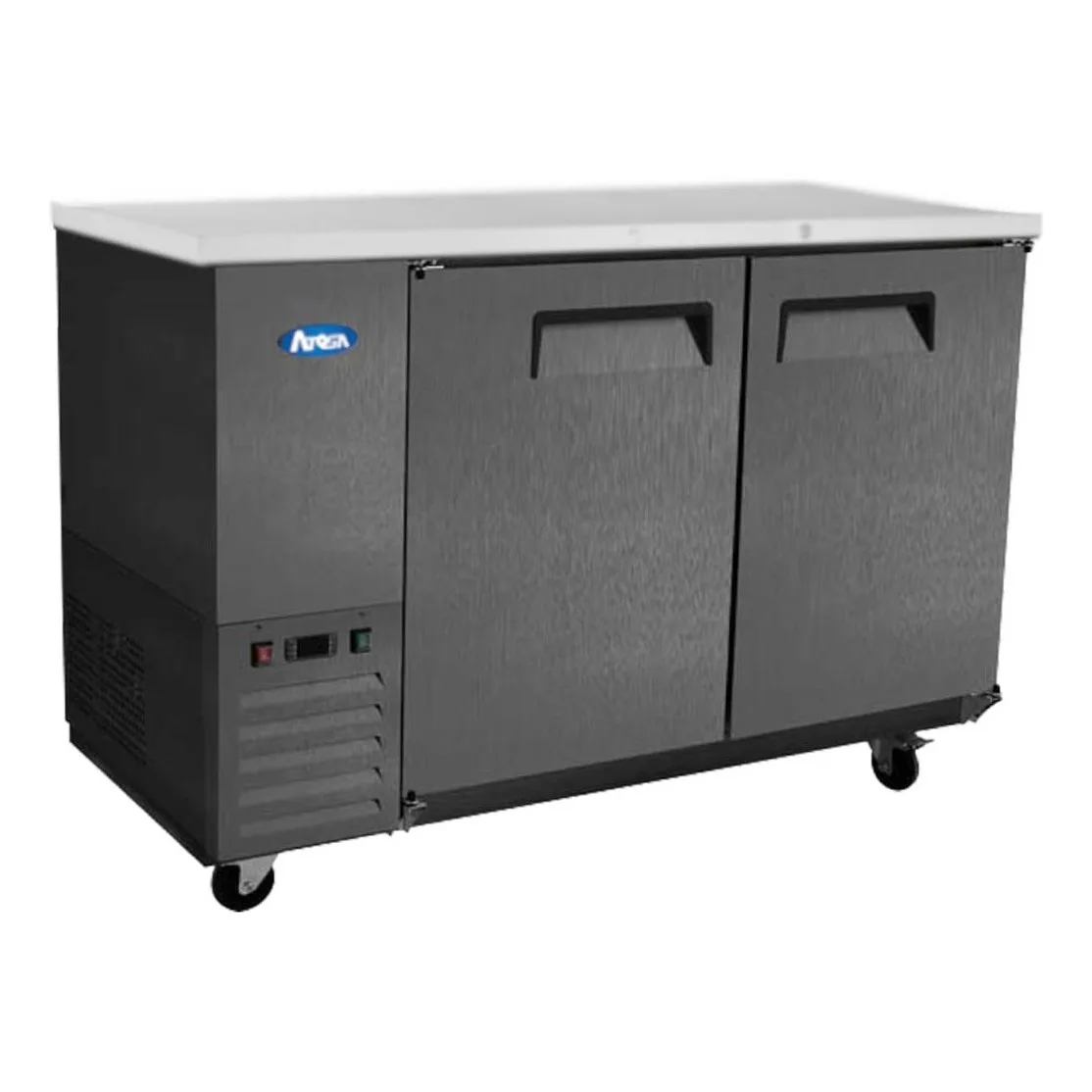 Atosa USA SBB59GRAUS2 57“ Two Section Back Bar Cooler with Solid Door, 15.0 cu. ft.
