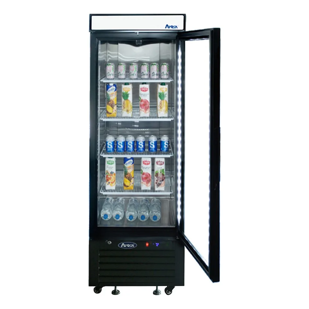 Atosa USA MCF8726GR 24“ 1-Section Merchandiser Refrigerator with Glass Door, 8.3 cu. ft.