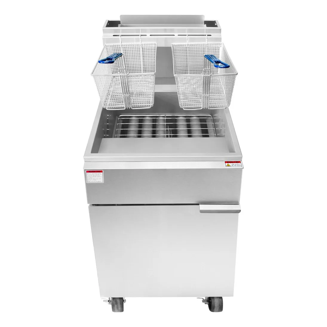 Atosa USA ATFS-75-LP Full Pot Floor Model LP Gas Fryer w/ 75 Lbs, (5) Burners, 150.000 BTU