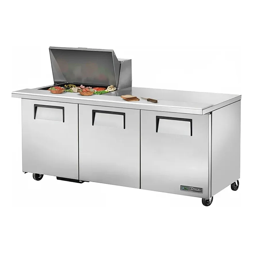 True TSSU-72-12M-B-HC 72″ TSSU Series Mega Top Sandwich/Salad Prep Table w/ Refrigerated Base, 115v