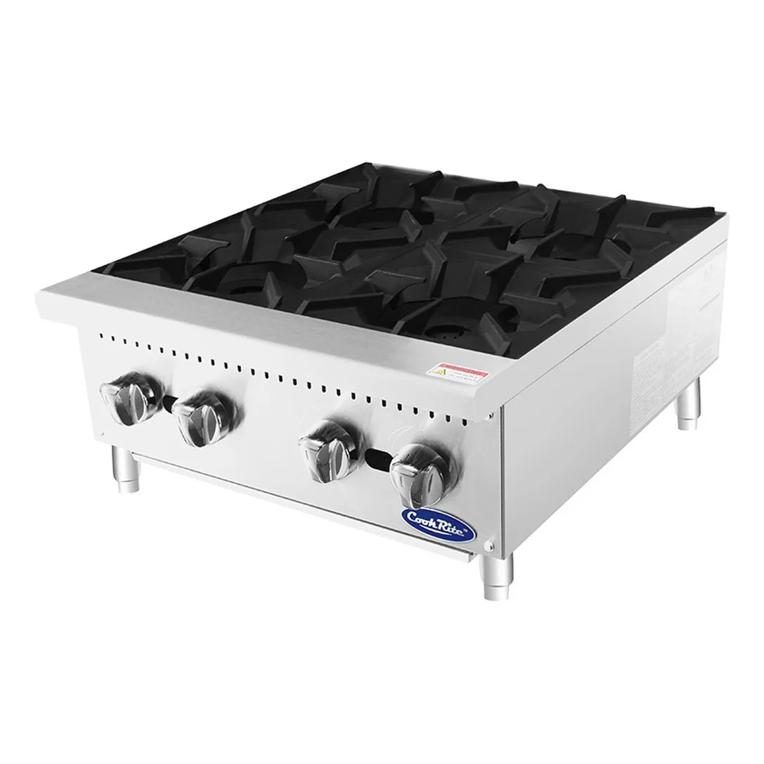 Atosa USA ACHP-4 24“ Countertop Gas Hotplate with (4) Burners, Manual Controls, 128.000 BTU