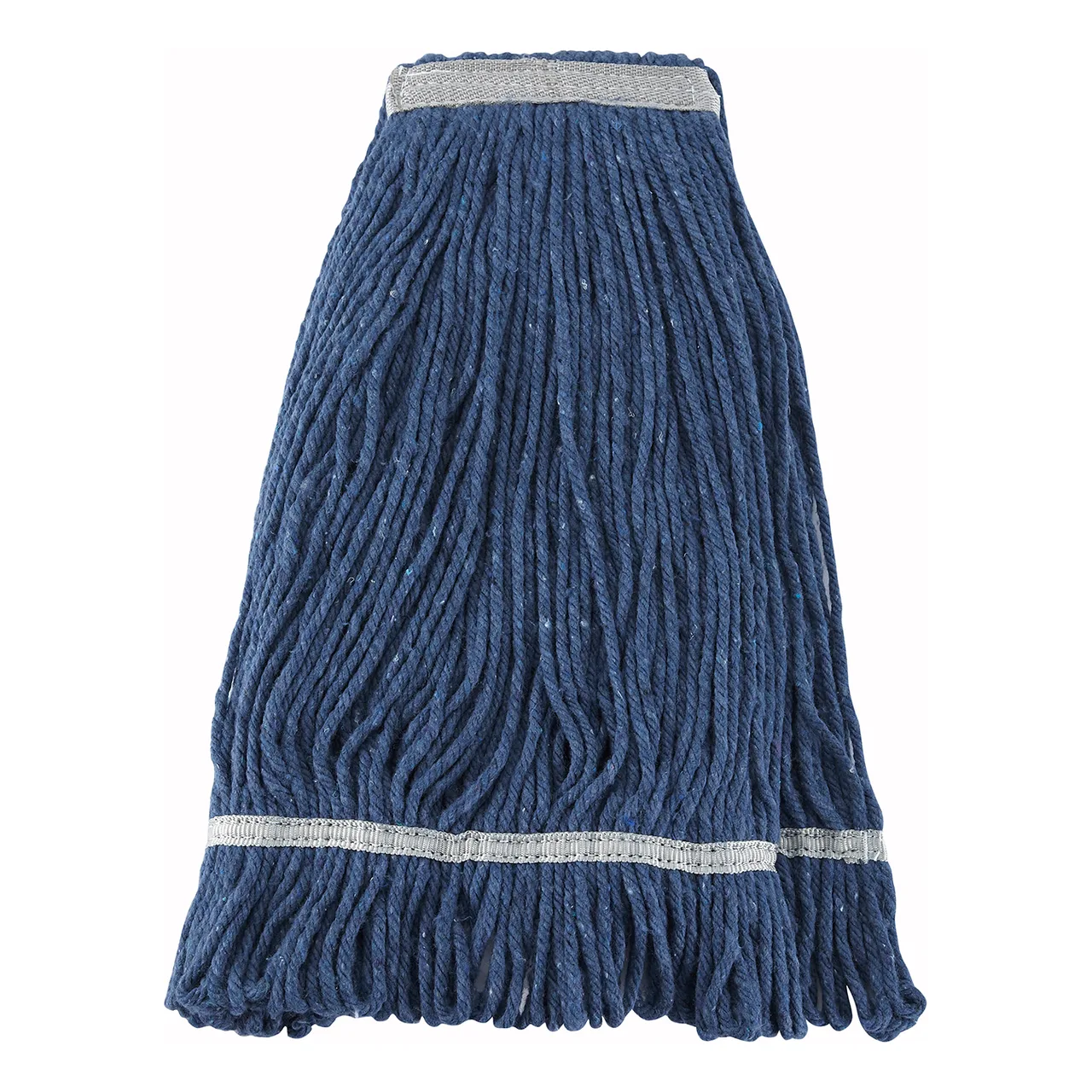 Winco MOP-24 Wet Mop Head, 24 oz. (680g), Loop-End, 1-1/4" Band, Blue