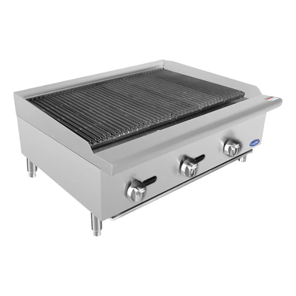 Atosa USA ATRC-36 36“ Countertop Gas Radiant Charbroiler w/ (3) Burners, 105.000 BTU
