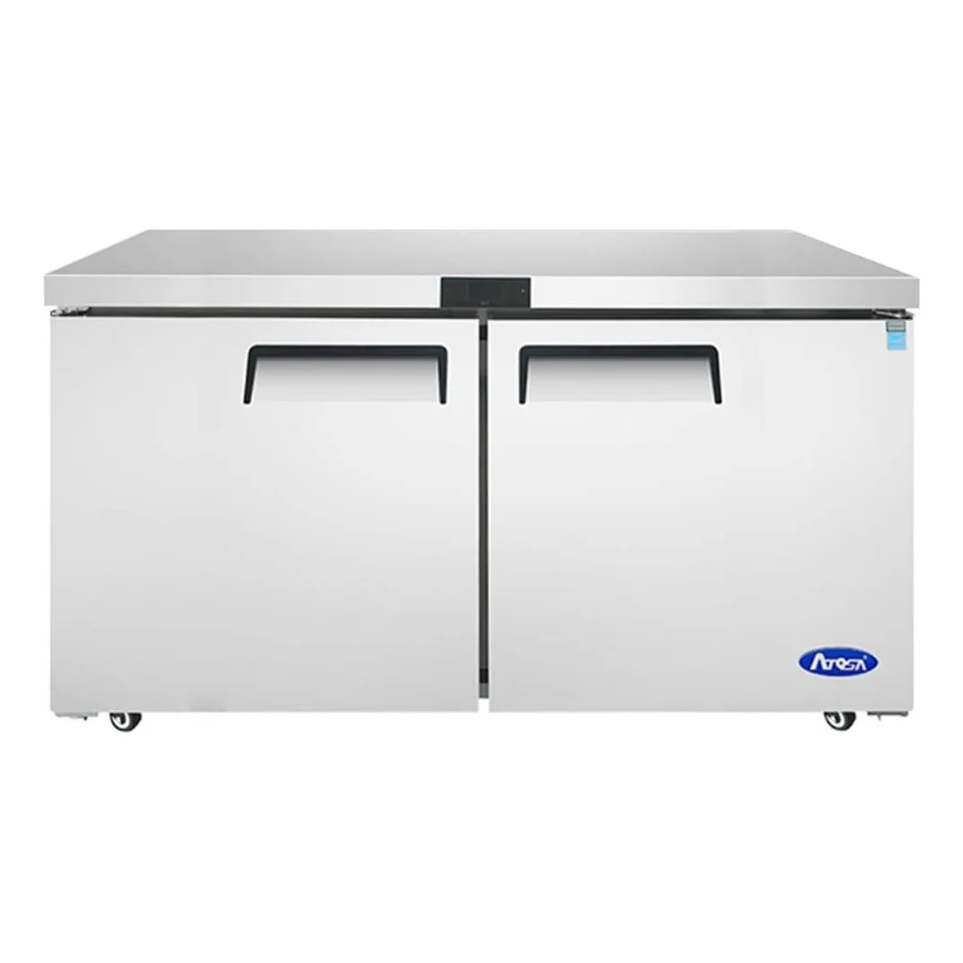 Atosa USA MGF8407GR 60" 2-Section Undercounter Freezer w/ 2 Doors, 17.2 cu. ft.