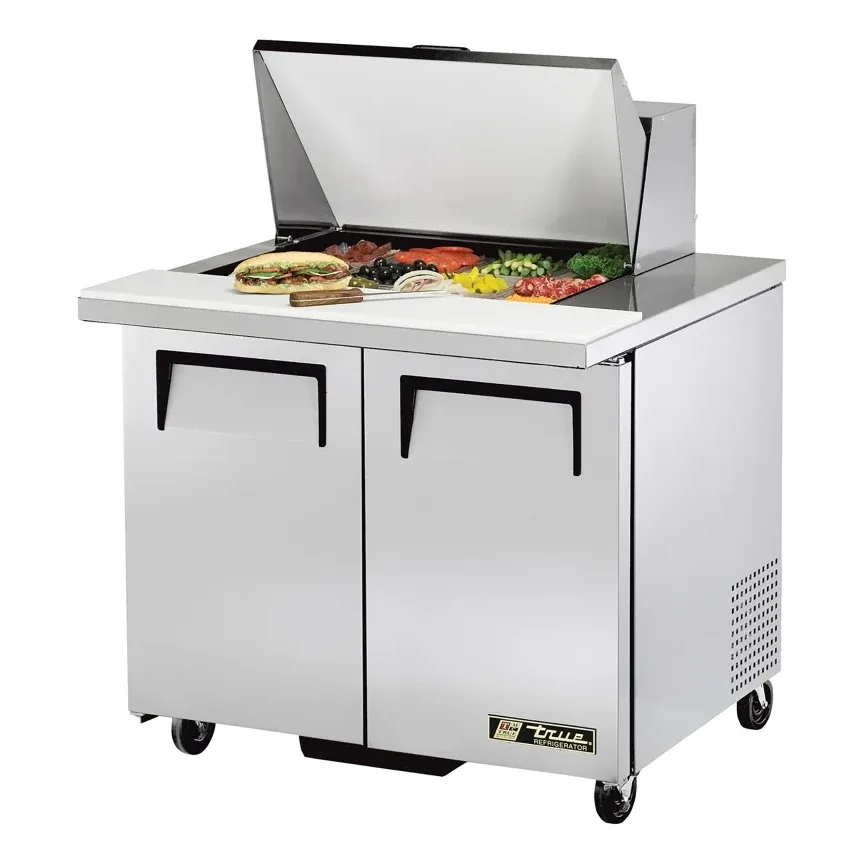 True TSSU-36-15M-B-HC 36 3/8″ TSSU Series Mega Top Sandwich/Salad Prep Table w/ Refrigerated Base, 115v